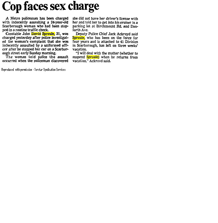 Cop Faces Sex Charges